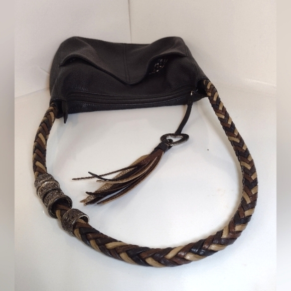 Brighton black pebble leather boho bag - Picture 10 of 10
